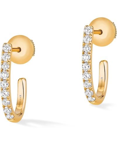 Messika Yellow Gold And Diamond Gatsby Earrings - Metallic