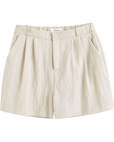 Chinti & Parker Pleated Shorts - Natural