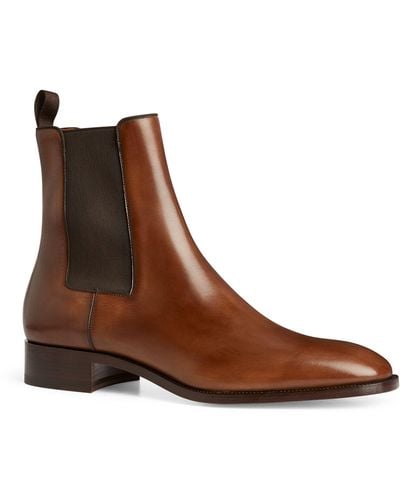 Christian Louboutin Samson Leather Boots - Brown