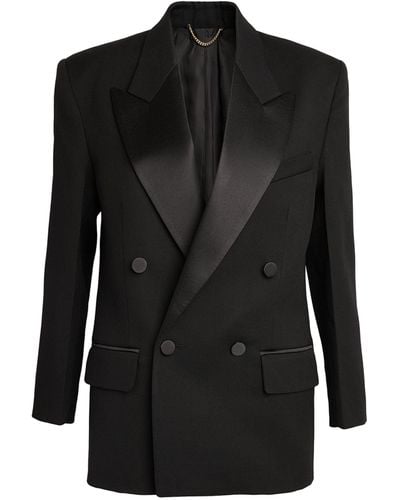 Victoria Beckham Wool-blend Tuxedo Jacket - Black