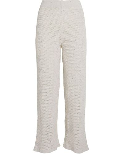 Eleventy Straight-leg Net Pants - White