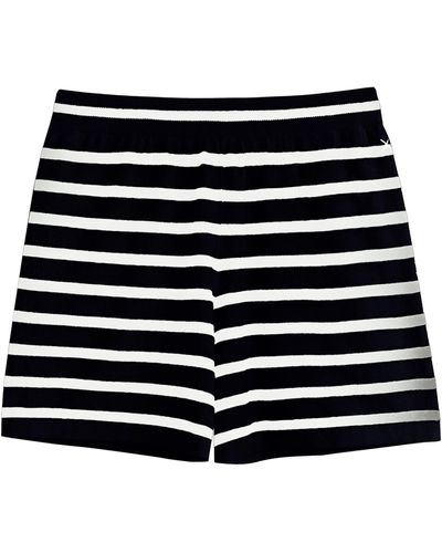 Chinti & Parker Cotton-linen Breton Shorts - Black