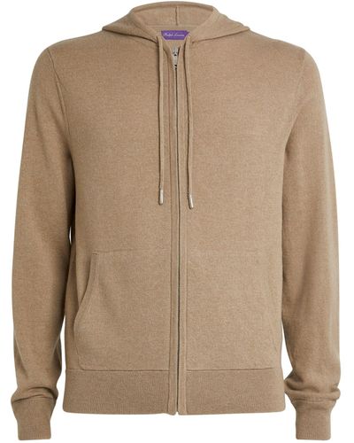 Ralph Lauren Purple Label Cashmere Blend Zip-up Hoodie - Brown