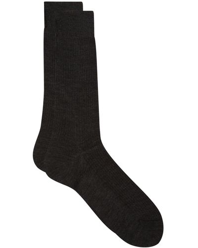 Pantherella Merino Wool-blend Socks - Grey