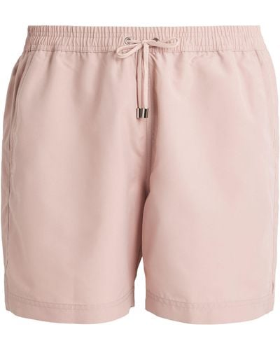 Sunspel Drawstring Swim Shorts - Pink