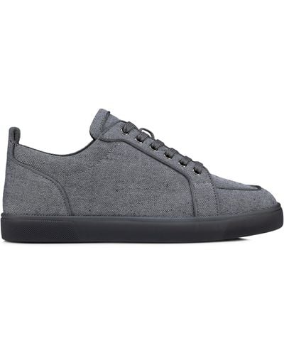 Christian Louboutin Louis Orlato Linen-blend Sneakers - Grey