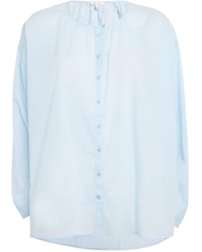 Skin Organic Cotton Blair Pajama Shirt - Blue