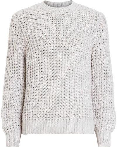 AllSaints Waffle-stitch Illund Jumper - White