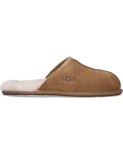 UGG Suede Scuff Slippers - Brown