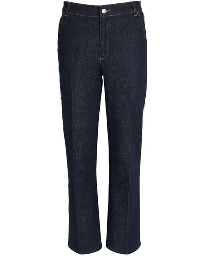 MAX&Co. Denim Tapered Trousers - Blue