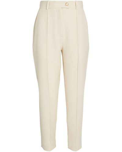 St. John Slim-leg Trousers - Natural