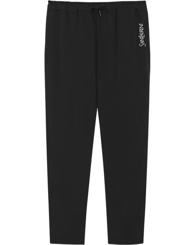 Saint Laurent Logo Sweatpants - Black