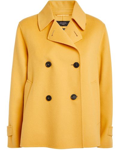 Weekend by Maxmara Virgin Wool-blend Jacket - Yellow