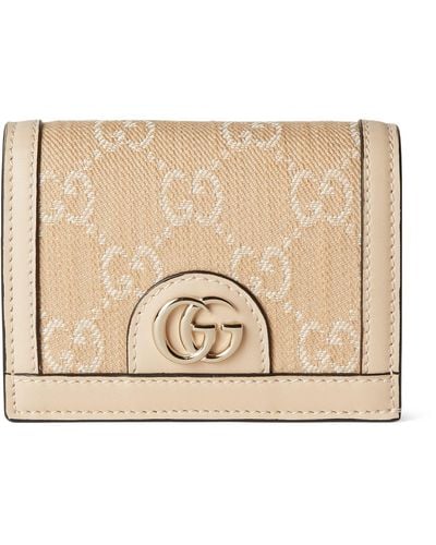 Gucci Ophidia Gg Card Case Wallet - Natural