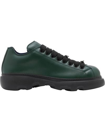 Burberry Leather Ranger Trainers - Green