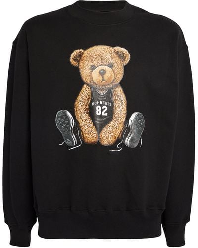 DOMREBEL Cotton Basketball Bear Sweatshirt - Black