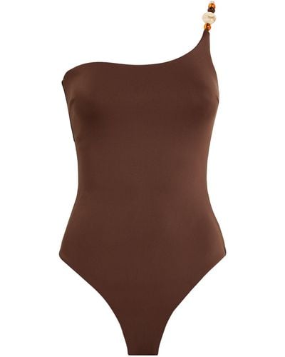 Sir. The Label Jeanne One-shoulder Swimsuit - Brown