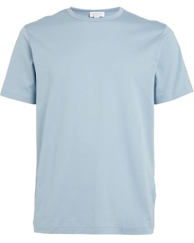 Sunspel Supima Cotton Classic T-shirt - Blue
