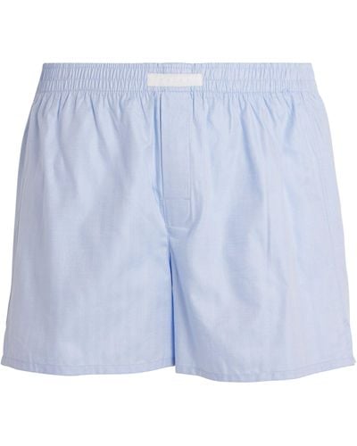 FALKE Cotton Boxer Shorts - Blue