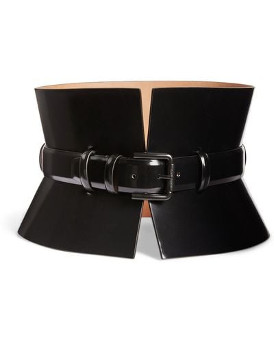 Max Mara Leather Corset Belt - Black