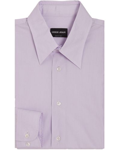 Giorgio Armani Cotton Poplin Shirt - Purple