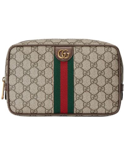 Gucci Web Savoy Wash Bag - Grey