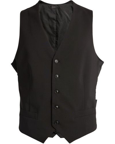 Giorgio Armani Wool Waistcoat - Black