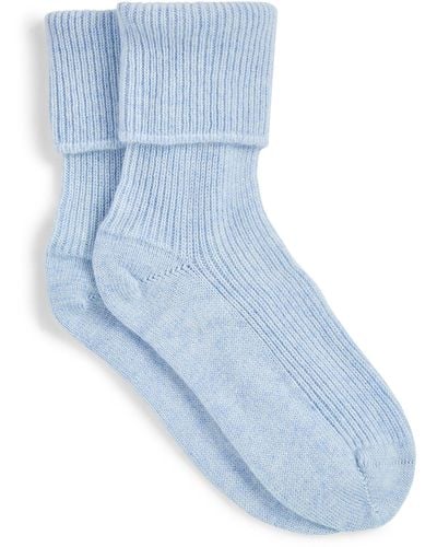 Harrods Women's Cashmere Socks - White