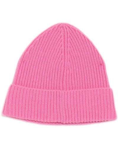 Chinti & Parker Wool-cashmere Ribbed Beanie - Pink