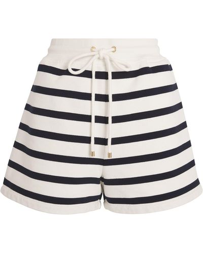 FRAME Cotton-blend Striped Shorts - White