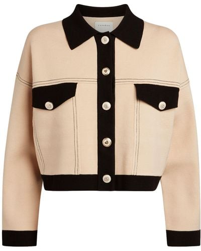 Sandro Cher Cropped Cardigan - Natural