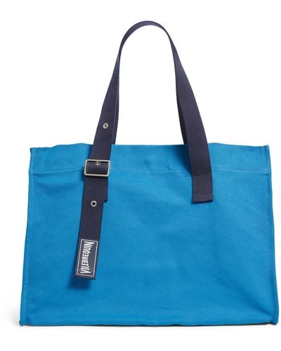 Vilebrequin Small Canvas Beach Bag - Blue