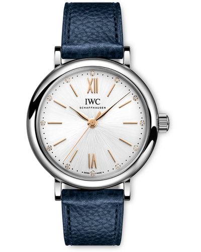 IWC Schaffhausen Stainless Steel Portofino Automatic Watch 34mm - Blue