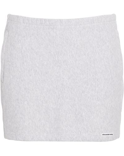 Alexander Wang Terry Cotton Mini Skirt - White