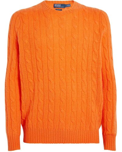 Polo Ralph Lauren Cashmere Cable-knit Sweater - Orange