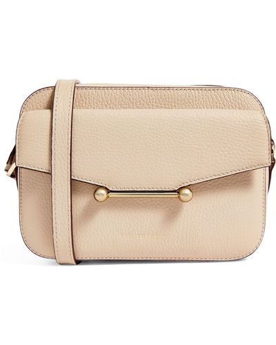 Strathberry Leather Mosaic Cross-body Bag - Natural