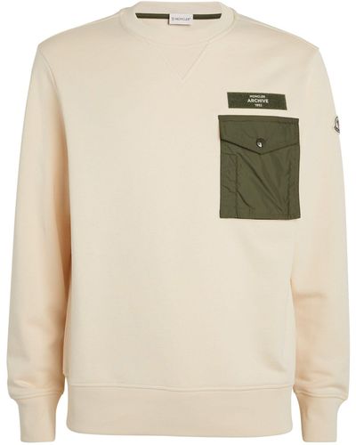 Moncler Pocket-detail Sweatshirt - Natural