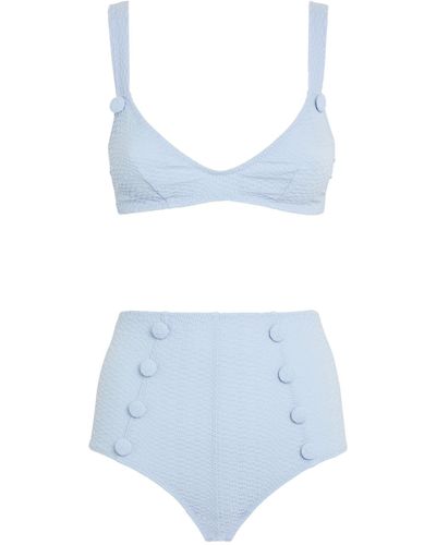 Lisa Marie Fernandez Magdalena High-waist Bikini - Blue