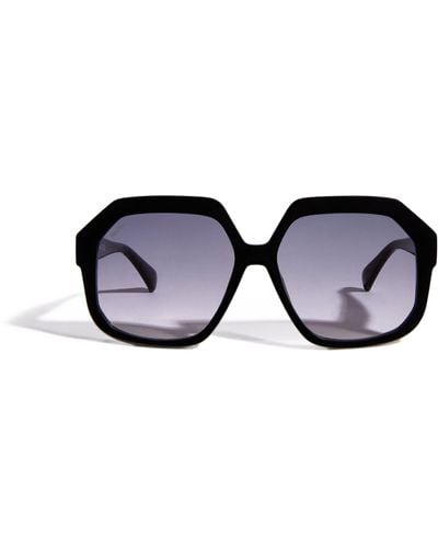 Max Mara Oversized Hexagon Sunglasses - Black