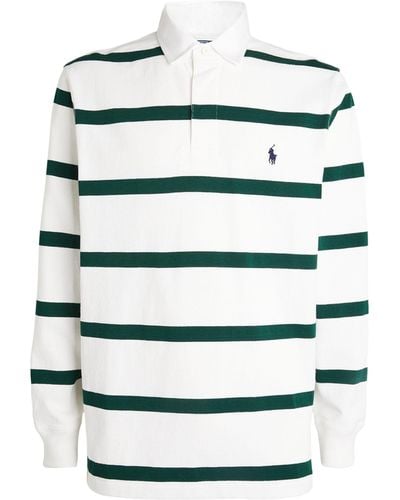 RLX Ralph Lauren X Wimbledon Cotton Rugby Stripe Polo Shirt - White