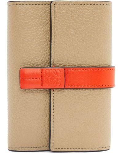 Loewe Leather Vertical Wallet - Natural
