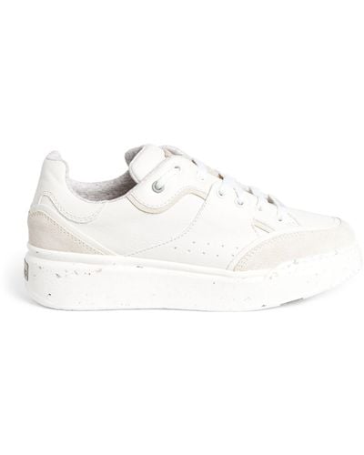 Max Mara Leather-suede Trainers - White