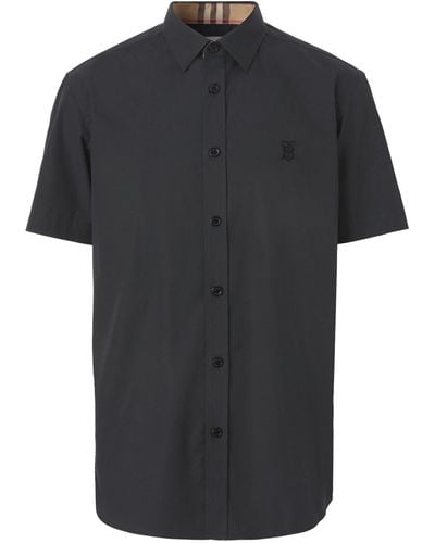 Burberry Sherwood Short Sleeve Shirt - Black