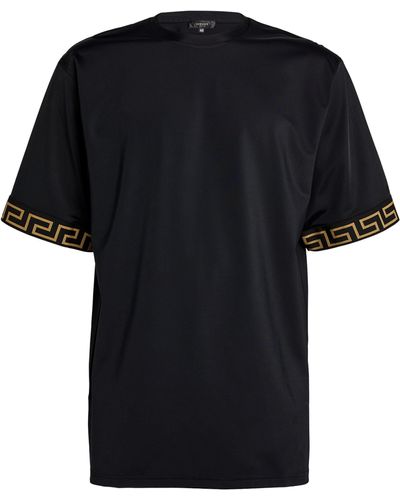 Versace Greca Print T-shirt - Men's - Elastane/polyamide - Black