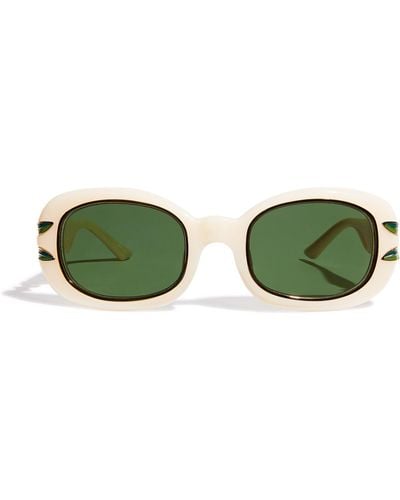 Casablancabrand Laurel Oval Sunglasses - Green