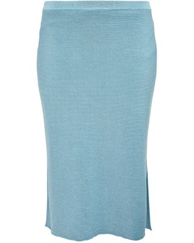 Marina Rinaldi Knitted Midi Skirt - Blue