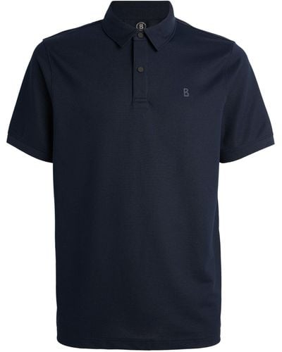 Bogner Performance Cotton Polo Shirt - Blue