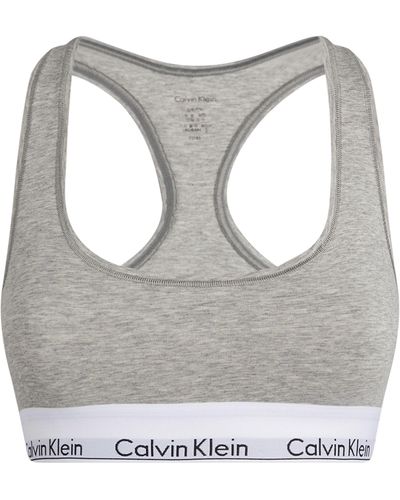Calvin Klein Logo Bralette - Gray