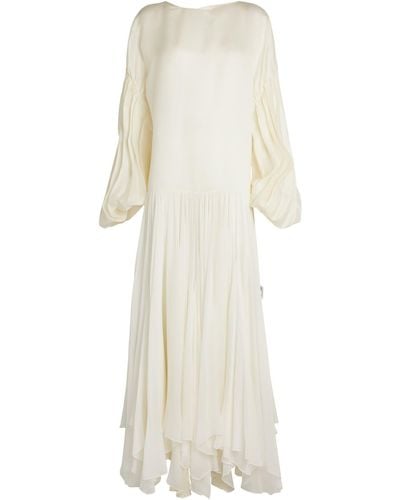 Khaite Silk Valli Maxi Dress - White