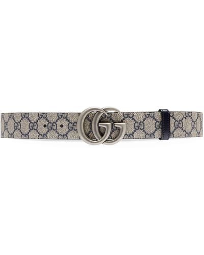Gucci Gg Marmont Reversible Belt - Metallic